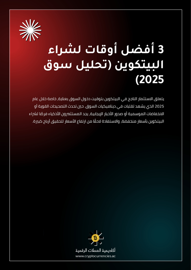 3 أفضل أوقات لشراء البيتكوين (تحليل سوق 2025)