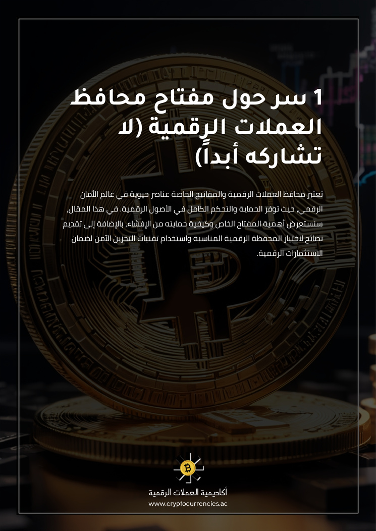 1 سر حول مفتاح محافظ العملات الرقمية (لا تشاركه أبداً)
