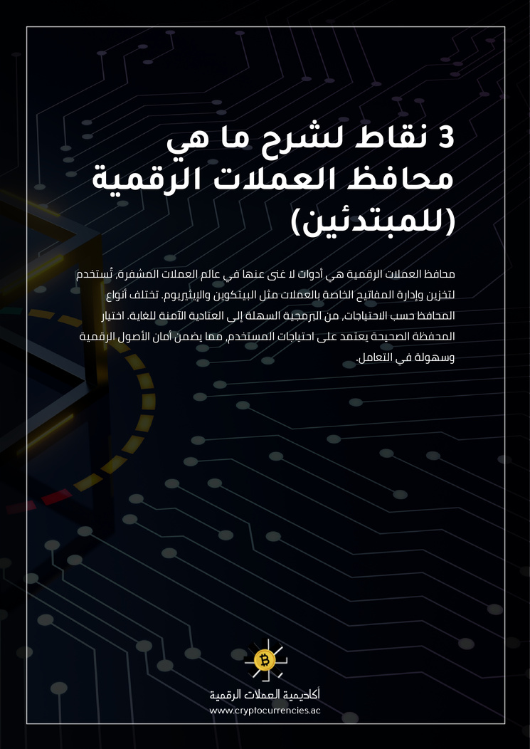 3 نقاط لشرح ما هي محافظ العملات الرقمية (للمبتدئين)