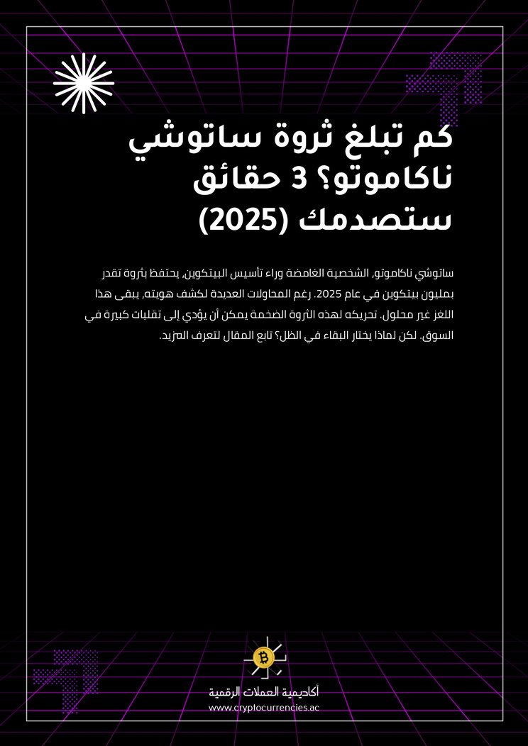 كم تبلغ ثروة ساتوشي ناكاموتو؟ 3 حقائق ستصدمك (2025)