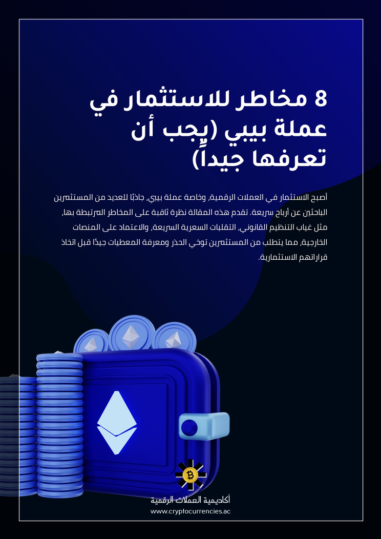 8 مخاطر للاستثمار في عملة بيبي (يجب أن تعرفها جيداً)