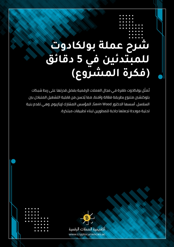 شرح عملة بولكادوت للمبتدئين في 5 دقائق (فكرة المشروع)