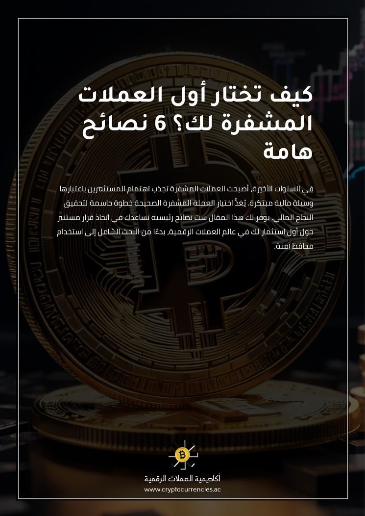 كيف تختار أول العملات المشفرة لك؟ 6 نصائح هامة