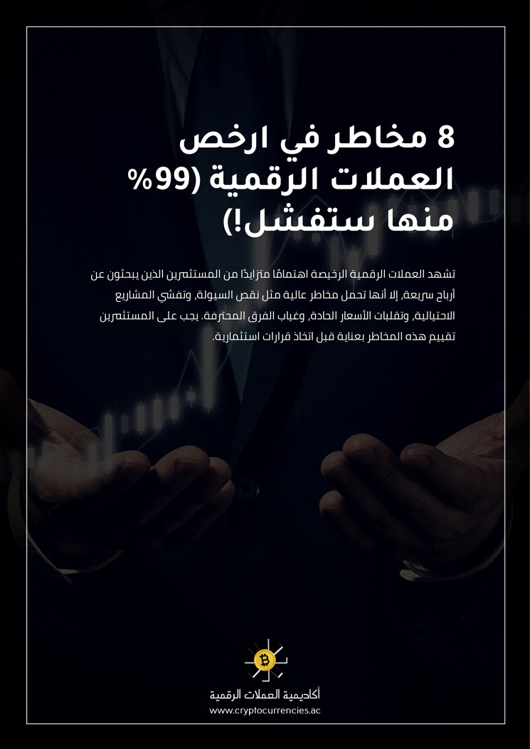 8 مخاطر في ارخص العملات الرقمية (99% منها ستفشل!)