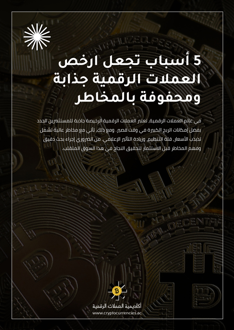 5 أسباب تجعل ارخص العملات الرقمية جذابة ومحفوفة بالمخاطر