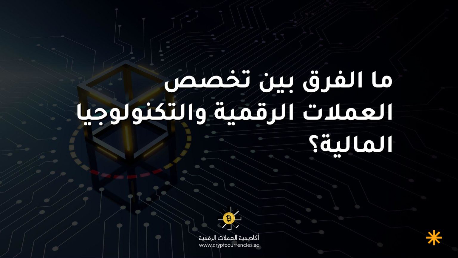 ما الفرق بين تخصص العملات الرقمية والتكنولوجيا المالية؟