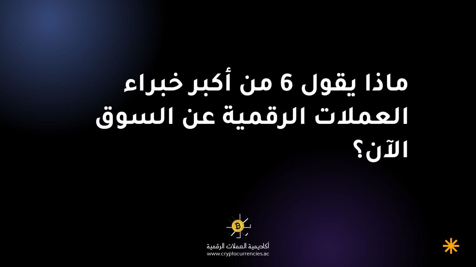 ماذا يقول 6 من أكبر خبراء العملات الرقمية عن السوق الآن؟