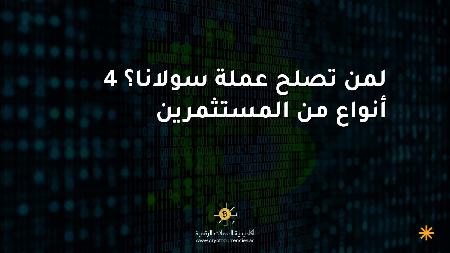 لمن تصلح عملة سولانا؟ 4 أنواع من المستثمرين